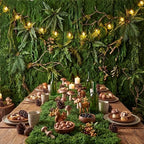 8 Artificial Moss Table Runner Halloween Enchanted Party Decor, Green - Image 5
