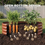 Land Guard 2 Pcs 6ft Metal Raised Garden Bed, 6 x 3 x 1 Galvanized Planter Raised Beds for Vegetables, Brown - Image 7