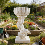 Decorative Roman Column Pedestal, English Rosette Indoor Outdoor Sculptural Garden Plinth Base Statue Riser, Weatherproof Sturdiness Plinth Base Statue Riser for Statues, Flower Pots, Decor, Cast Stone Resin (1449) - Image 4
