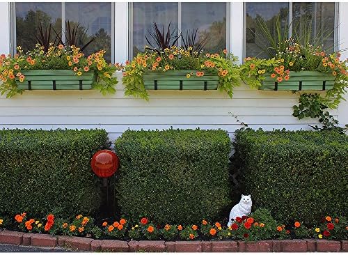 Achla Designs Galvanized Window Flower Box Planter-Green-Large (35.5" L x 11" W x 9.5" D) - Image 6