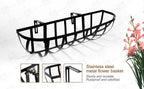 30 Inch 4 Packs Window Boxes Planters Railing Planter Box with Adjustable Brackets for Porch Fence Patio Balcony Hanging Flower Baskets with Coco Liners for Outdoor Garden Décor (30 In/4 Packs) - Image 3