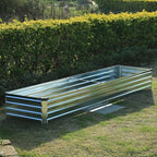 Foxlang 8x2x1ft(2 Pack) Galvanized Raised Garden Bed,Outdoor Planter Box Metal Patio Kit Planting Bed for Vegetables Flowers Herb,Silver - Image 6