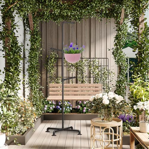 Plant Hanger Indoor,Corner Hanging Plant Stand,Heavy Duty Metal Hanging Plant Holder for Indoor Plants,Living Room,Balcony,Bedroom,Garden - Image 3