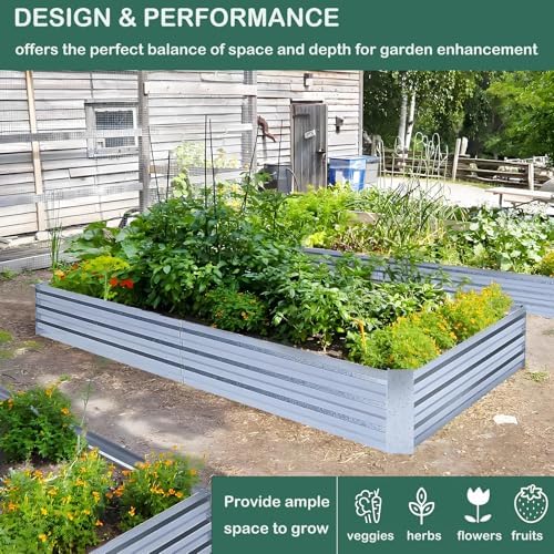 Galvanized Raised Garden Bed 8x4x1ft 3-Pack - Image 6