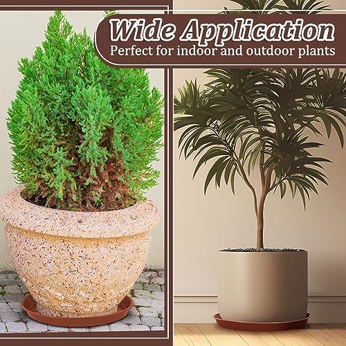 Eccliy 6 Pack Plastic Plant Saucer, Round, 16 Inch, Terracotta - Image 7