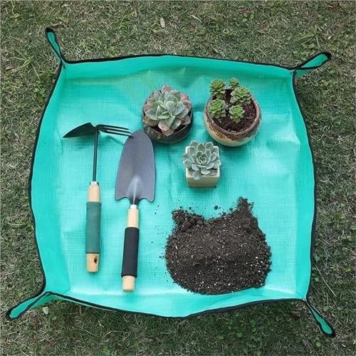 Repotting Mat 1pc Flower Pots Planting Mat Waterproof Transplanting Mats Foldable PE Plant Repotting Mat Gardening Planting Mat 32-100cm(50x50CM) - Image 3