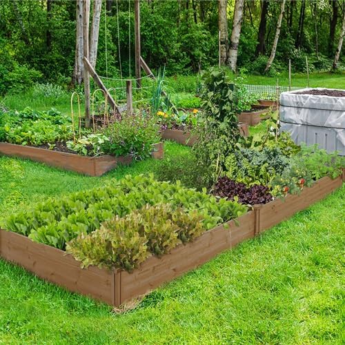 Yaheetech Wooden Raised Garden Bed Outdoor Planter Box, Dark Brown - Image 2