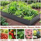 Galvanized Raised Garden Bed Kit Outdoor, 8X4X1FT Metal Planter Boxes Set, Large Rectangle Planters Garden Vegetable & Flower Beds for Herbs, Fruits, Planting Backyard Patio - Image 4