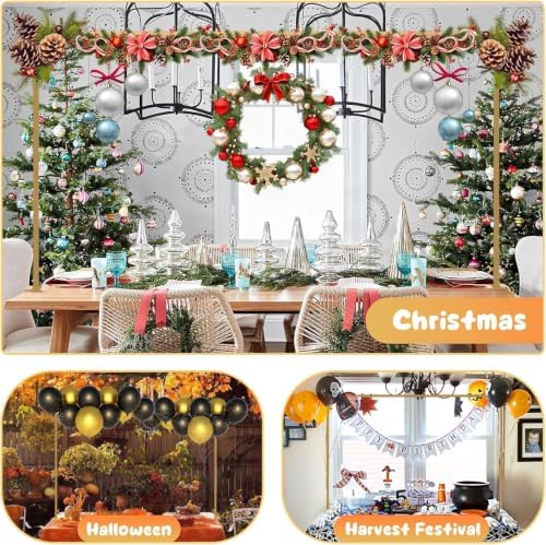 Over The Table Rod Stand with Clamps Gold Table Balloon Arch Banner Frame - Image 3