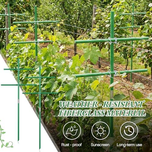 2 Set 7 ft Fiberglass Garden Stakes Kit for Climbing Plants - Image 6