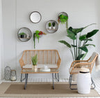 Farmhouse Round Metal Wall Planter Set, 5 Piece, Gray - Image 2