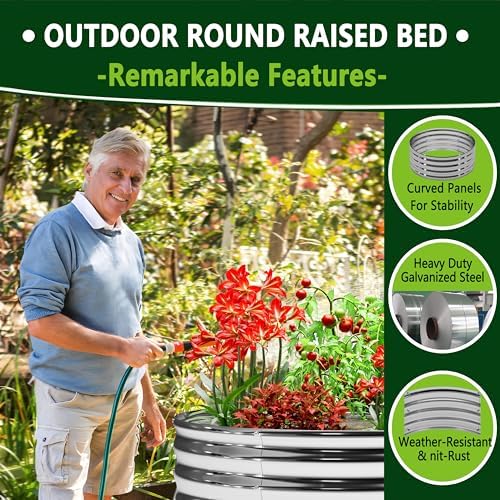 DIIYIV Galvanized Raised Garden Bed,2x2x1FT,3PCS,Silver - Image 3
