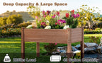 LZRS Wooden Raised Garden Beds, Raised Garden Bed Outdoor Planter Box with Legs for Herbs, Vegetables, Flowers, Great for Outdoor Patio, Yard and Deck, 220lb Capacity, Brown - Image 3