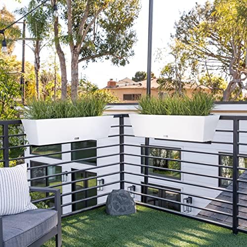 Veradek Pure Series Railing Planter - Tapered Window Box with Bracket - Image 7