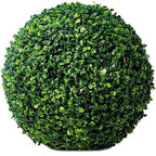 HUHJYUGE Artificial Plant Ball Topiary Round 16in, Lifelike Faux Boxwood Decorative Balls Water Resistant, Durable Faux Plant Decor Hanging No Maintenance, for Backyard Garden by HUHJYUGE