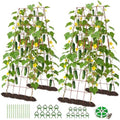 DoCred 59" H Cucumber Trellis, 2 Pack Foldable A Frame Garden Trellis by DoCred