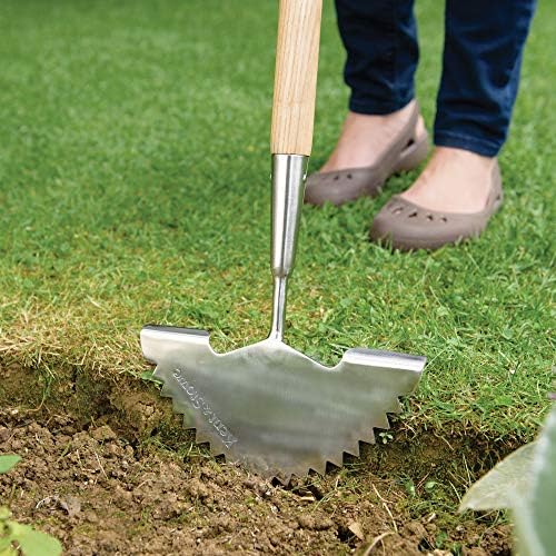 Kent & Stowe Lawn Edging Cutter - Stainless Steel Lawn Edging Cutter with Ash Handle Length 100cm - Image 4