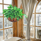 Hanging Planters Basket Outdoor Indoor(14 inch 4 Pack)-Coconut Coir Hanging Baskets for Plants Outdoor,Metal Wire Baskets with Coco Liner Window Box Planters, Hanging Flower Pots for Railings - Image 6