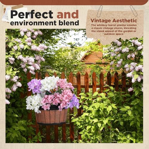 Layhit 6 Pcs Wall Hanging Planters, 12 Inches, 10 Inches, Brown - Image 4