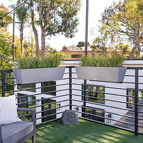 Veradek Pure Series Railing Planter - Tapered Window Box with Bracket - Image 6