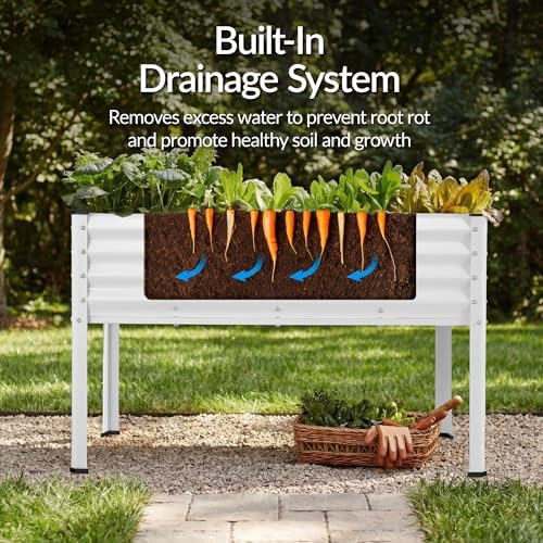 Best Choice Products 48x24x30in Galvanized Raised Garden Bed, Metal Elevated Planter Box, Vegetable Garden for Backyard, Patio, Balcony, 100% Non Toxic Materials - White - Image 6