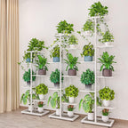 MTB Garden 8 Tier White Metal Plant Stand Indoor Outdoor Flower Pot Display Planter Shelf - Image 6