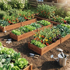 GIANTEX 95" Wooden Raised Garden Bed, Rectangular Planter Box, Brown - Image 3