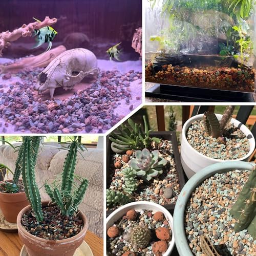 15lb Mix Horticultural Lava Rock Pebbles Pumice Potting Soil Amendment Succulent Cactus Bonsai Gritty Rock Decorative Gravel Plant Drainage Volcanic Rock for Aquarium Fairy Gardening Top Dressing - Image 4