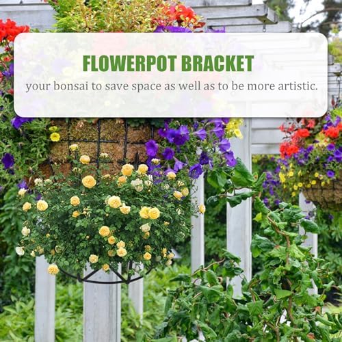 DOITOOL 2 Pcs Hanging Railing Planters 10 Inch Black Metal Plant Hanger for Balcony Fence Porch Deck Flower Pot Holder Baskets for Outdoor Indoor Vertical Garden Accessories - Image 3
