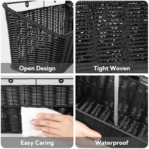 GRANNY SAYS Hanging Wall Basket, Wall Mount Basket for Kitchen, 2 Pack - Image 4