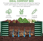 Best Choice Products 6x3x2ft Outdoor Metal Raised Garden Bed, Deep Root Box Planter for Vegetables, Flowers, Herbs, 269 Gallon Capacity, 100% Non Toxic Materials - Dark Green - Image 4