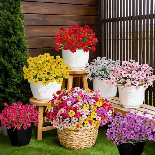 Uieke 24 Pcs Artificial Flowers for Outdoors Spring Summer Decor - Image 6