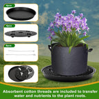 Self Watering Fabric Pot Base 14 inch, Auto Pots Fit for 5 Gallon Grow Bags - Image 4