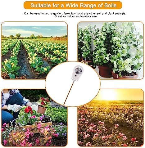 Soil Test Kit 3-in-1, Soil Moisture Meter, Soil PH Meter, Fertility Soil Tester, Soil Tester for Garden, Lawn, Farm, Outdoor & Indoor Use (Milky White) - Image 7