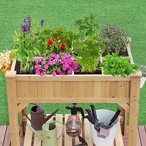 Yaheetech 36" Raised Planter Box 8-Pocket with Grow Grid,2Pcs - Image 2
