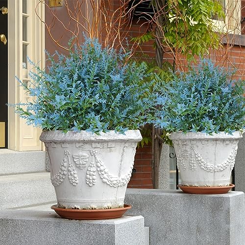 RECUTMS Blue Outdoor Artificial Flowers UV Resistant Fake Outdoor Plants - Image 6