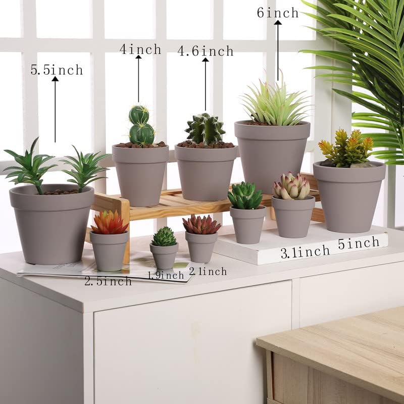 Yishang 2 inch Grey Small Terracotta Pots with Drainage Holes,Mini Clay Ceramic Pottery Planter,Cactus Flower Nursery Terra Cotta Pots, for Indoor/Outdoor Succulent Plants, Crafts(80 Pack) - Image 3
