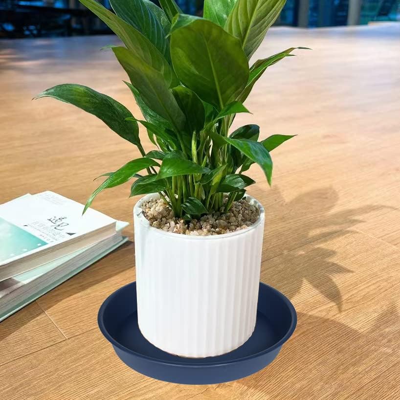4 Pack of 16 17 inch Plant Saucer (15 inch Base), 2.3" Depth, Heavy Duty Deep Plant Trays for Planter Pots, Bird Bath Bowls, Plastic Plant Saucers for Indoors (17", Blue) - Image 5