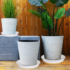 4 Pack of 17 inch Plant Saucer, 2.3" Depth Tray, Large Deep Garden Plastic Flower Planter Plant Trays for Indoors Outdoor Bath Bath (17", Creamy White) - Image 5