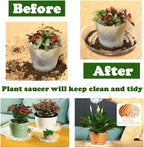 60 Packs Clear Plant Saucers for Indoor Outdoor Use 4/6/8/10/12/14 Inches Heavy Duty Plastic Plant Trays for Planter Bulk Flower Pot Drip Trays to Catch Water, Round Transparent - Image 6
