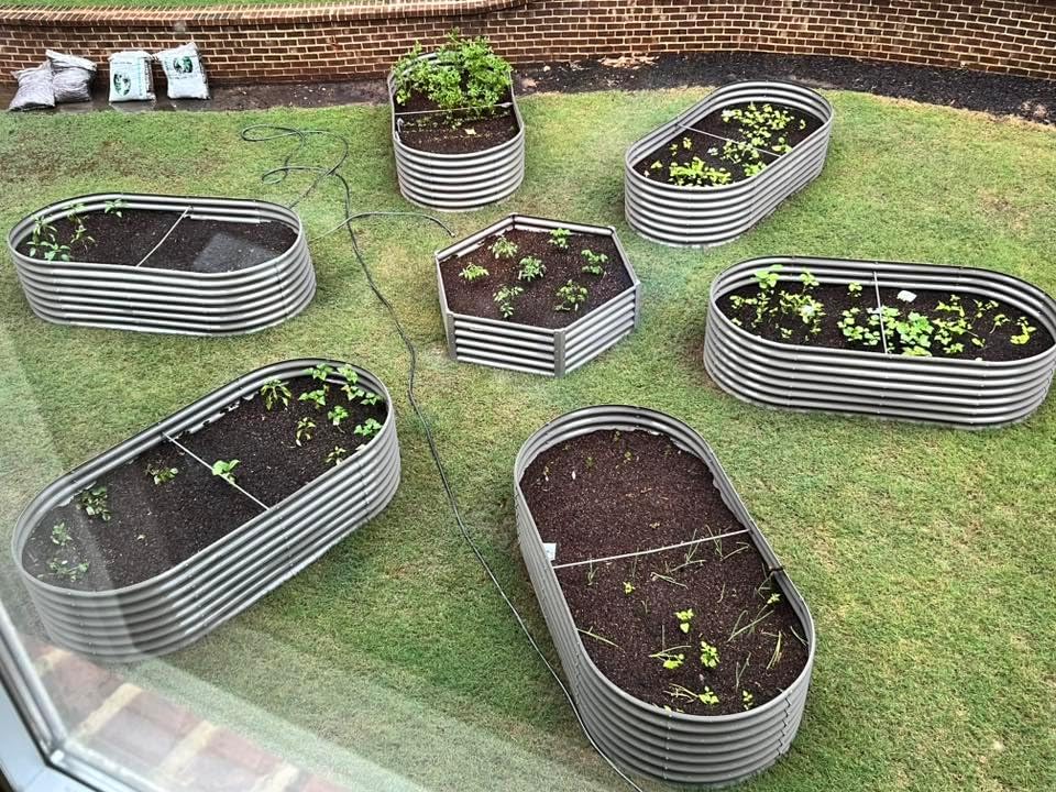 Anleolife 3-Bed 70x60x18in Hexagon Raised Garden Beds, Quartz Grey - Image 3